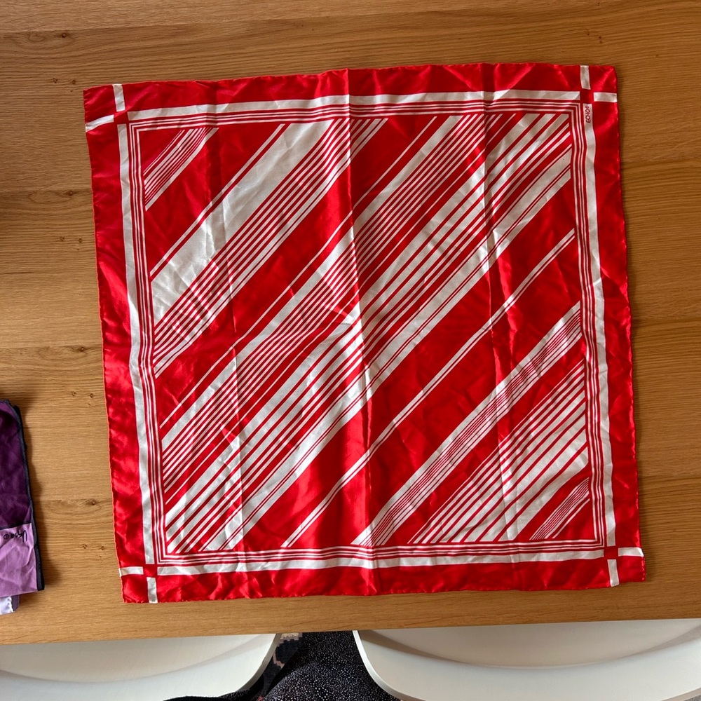 Echo Red and White Silk Accessory